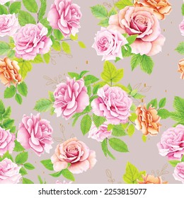 elegant floral ornament seamless pattern