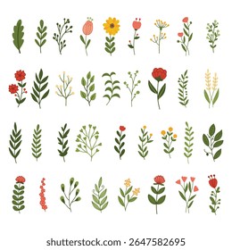 Elegant floral ornament vector illustration featuring decorative flower elements in a graceful and timeless design. Perfect for invitations, packaging, textile patterns, and vintage-inspired projects.