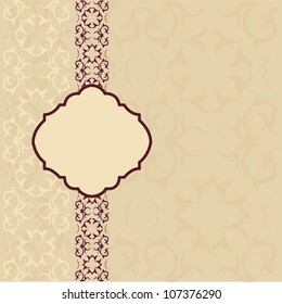 Elegant floral pattern background with banner