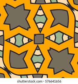 Elegant floral pattern , background, Ornament, beautiful florid pattern, plate, rug, vintage, vector illustration, Arabic pattern, Abstract Seamless Geometric Wallpaper. yellow and grey pattern