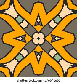 Elegant floral pattern , background, Ornament, beautiful florid pattern, plate, rug, vintage, vector illustration, Arabic pattern, Abstract Seamless Geometric Wallpaper. yellow and grey pattern