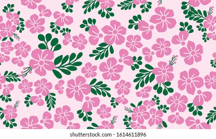 Elegant floral pattern background for valentine, with seamless leaf and flower design.