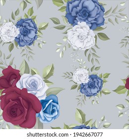 Elegant floral pattern with beautiful flower decoration