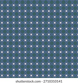 Elegante diseño de patrón floral en azul y verde