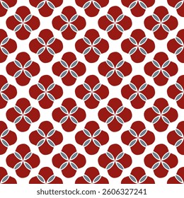 Elegant floral pattern modern fashion background flowers design. Abstract round shapes geometric motif vector graphic. High resolution image digital illustration. Easy to recolor allover print block.