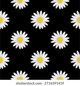 Elegante padrão floral em um fundo preto negrito