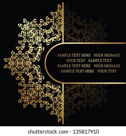 Elegant floral pattern on a dark background. Stylish design