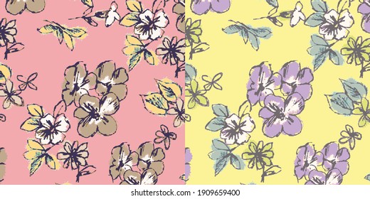 Elegant floral pattern in small colorful flowers. Liberty style. Floral seamless background for fashion prints. Ditsy print. Seamless vector texture. Spring bouquet.