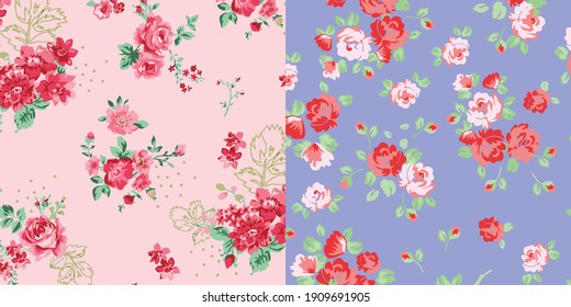 Elegant Floral Pattern In Small Colorful Flowers. Liberty Style. Floral Seamless Background For Fashion Prints. Ditsy Print. Seamless Vector Texture. Spring Bouquet.