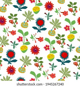 Elegant floral pattern in small hand drawn flowers. Floral seamless background for fashion print, vector seamless texture