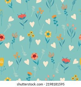Elegant floral pattern in small hand draw flowers. Liberty style. Floral seamless background for fashion prints. Vintage print. Seamless vector texture. Spring bouquet.