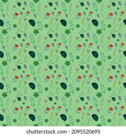 Elegant floral pattern in small mix flowers. Liberty style. Floral seamless background for fashion prints. Ditsy print. Seamless vector texture.