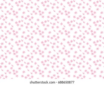 Elegant floral pattern in small pink flower. Liberty style. Floral seamless background for fashion prints. Ditsy print. Seamless vector texture. Spring bouquet.