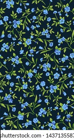 
Elegant floral pattern in small white flower. Liberty style. Floral seamless background for fashion prints. Ditsy print. Seamless vector texture. Spring bouquet. 