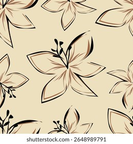 Elegante padrão floral em flor branca pequena. Estilo Liberty. Fundo floral perfeito para impressões de moda. Impressão de Ditsy. Textura de vetor uniforme. Buquê de primavera.