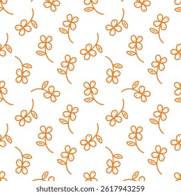 Elegant floral pattern in small yellow flower. Liberty style. Floral seamless background for fashion prints. Ditsy print. Seamless vector texture. Spring bouquet.