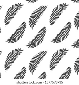 Elegant floral pattern for textiles, invitations, packaging. Vector hands drawing branches.