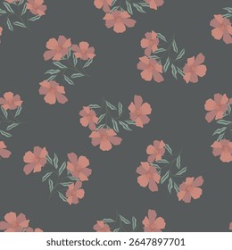 Elegant Floral Pattern for Textiles and Wallpapers
