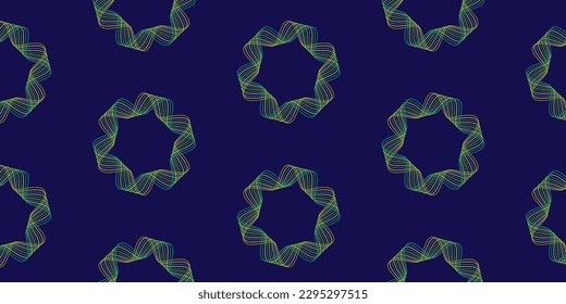Elegant Floral Pattern Vector on Dark Blue Background for a Chic and Classy Design