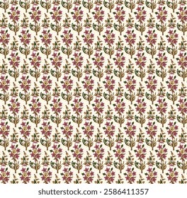 Elegant Floral Print Seamless Pattern for Fabric Design