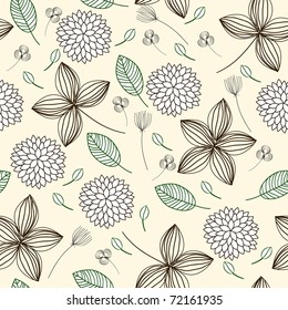 Elegant floral seamless background. Vector eps10 illustration