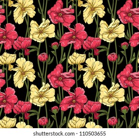 Elegante patrón floral sin fisuras