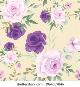 Elegant floral seamless pattern with beautiful flower decoration