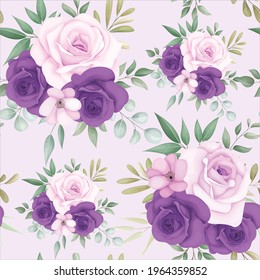 Elegant floral seamless pattern with beautiful flower decoration