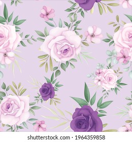 Elegant floral seamless pattern with beautiful flower decoration