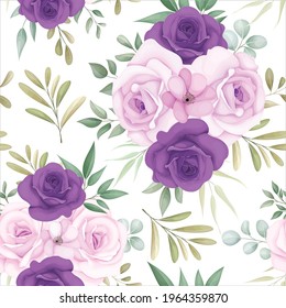 Elegant floral seamless pattern with beautiful flower decoration