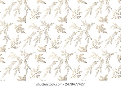 Elegant floral seamless pattern. Designed for paper covers, textiles, and interior design