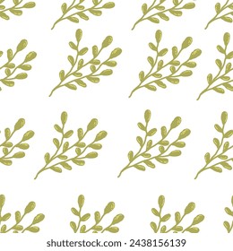 Elegant floral seamless pattern with flower branches.Trendy hand drawn textures. Modern abstract design for,paper, cover, fabric and other use