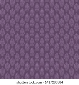 Elegant floral seamless pattern on purple background. Vector graphics, fashion design style. Wallpaper, fabric, pattern, packaging, wedding invitation, business card.