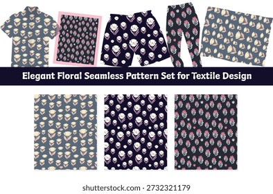 Elegante patrón floral sin fisuras para el diseño textil, fondos botánicos de la floración de Antiguas para la ropa y las telas de moda