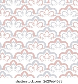 Elegant Floral Seamless Pattern in Soft Pastel Tones