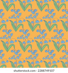 Elegant floral seamless pattern with tree branches. Vector organic background.