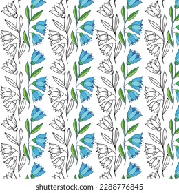 Elegant floral seamless pattern with tree branches. Vector organic background.