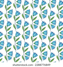 Elegant floral seamless pattern with tree branches. Vector organic background.