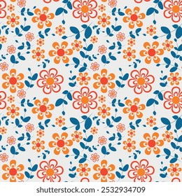 Elegant floral seamless pattern. Vector illustration for print, fabric, cover, packaging, interior decor, blog decoration and other your projects.