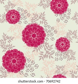 Elegant floral seamless pattern - vector illustration