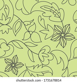  Elegant floral  seamless vector pattern