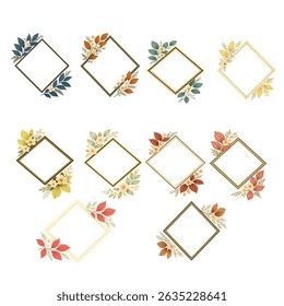 Elegant Floral Square Frames Collection