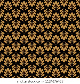 Elegant Floral Vector Seamless Pattern. Decorative Flower Illustration. Abstract Art Deco Background.