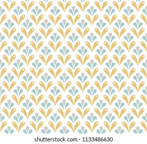 Elegant Floral Vector Seamless Pattern. Decorative Flower Illustration. Abstract Art Deco Background.