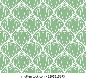 Elegant Floral Vector Seamless Pattern. Decorative Flower Illustration. Abstract Art Deco Background.