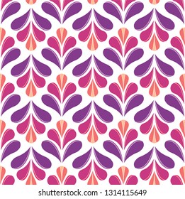 Elegant Floral Vector Seamless Pattern. Decorative Flower Illustration. Abstract Art Deco Background.