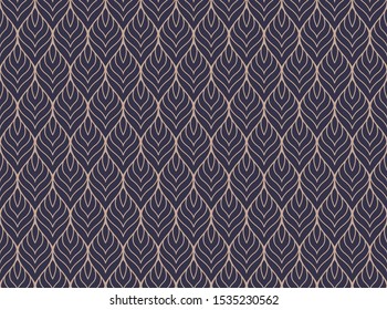 Elegant Floral Vector Seamless Pattern. Decorative Flower Illustration. Abstract Art Deco Background.