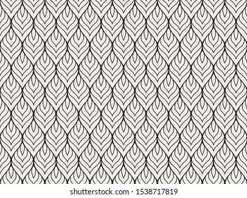 Elegant Floral Vector Seamless Pattern. Decorative Flower Illustration. Abstract Art Deco Background.