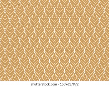 Elegant Floral Vector Seamless Pattern. Decorative Flower Illustration. Abstract Art Deco Background.