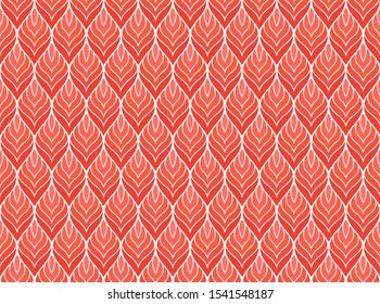 Elegant Floral Vector Seamless Pattern. Decorative Flower Illustration. Abstract Art Deco Background.